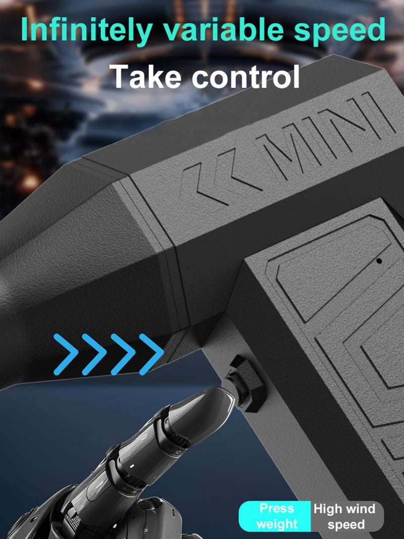 New 200000RPM Powerful Blower Vacuum Dust Cleaner Violent Fan Type-C Charging Strong Winds Brushless Turbo Jet Blower