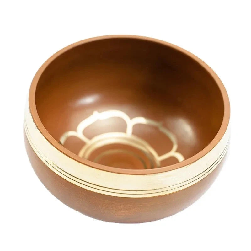 Large Tibetan Meditation Bowl Nepal Sound Quartz Bowl Yarn Saucepan Singing Shaving Copper Decorative Healing Instrument Sing - AMULET RING STORE
