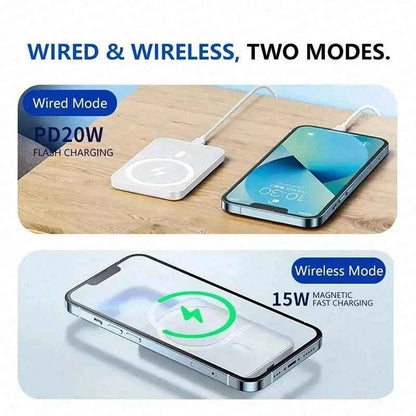 20000mAh Magnetic Power Bank Wireless PD 22.5W Fast Charger
