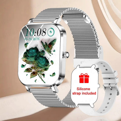 2025 New Xiaomi Fashion Women Smartwatch AMOLED HD Screen Heart Rate Blood Oxygen Monitoring BT Call Sports Smartwatch Woman