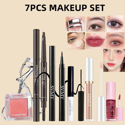 POPFEEL All-in-One Makeup Kit Gift Set with Eyeshadow Palette Foundation Lip Gloss Blush Brushes Eyeliner and More Beauty Gifts - AMULET RING STORE