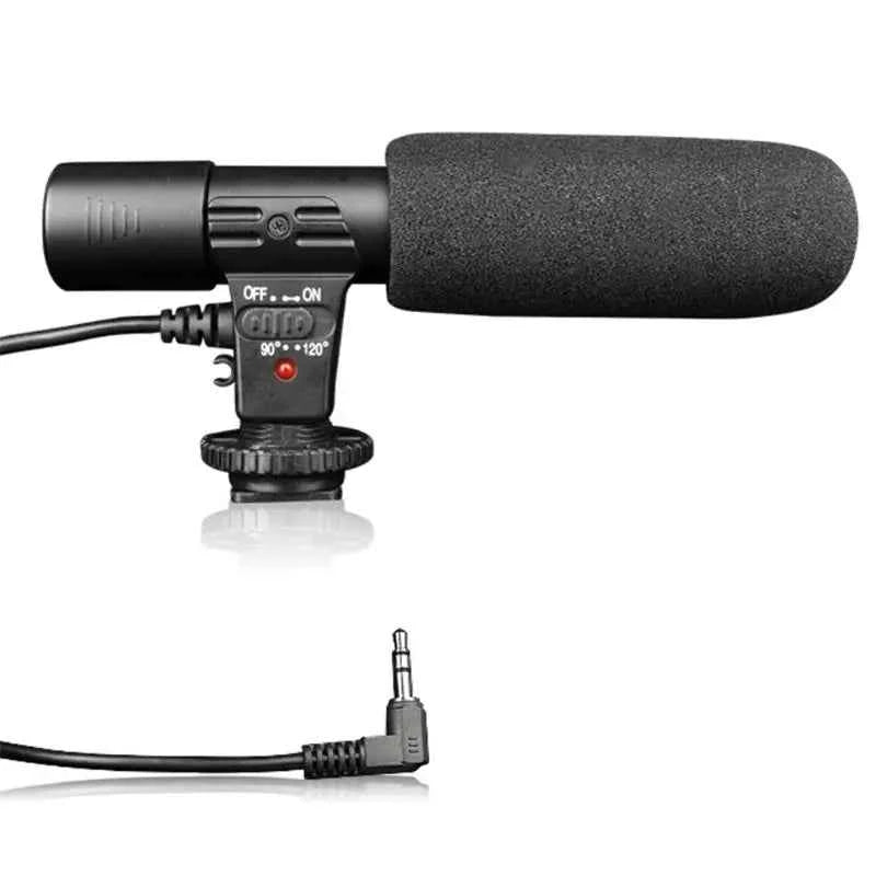3.5mm Mic-01 DV Stereo Microphone For Canon Nikon DSLR Camcorder Utility Camera Professional Interview News Recording Microphone