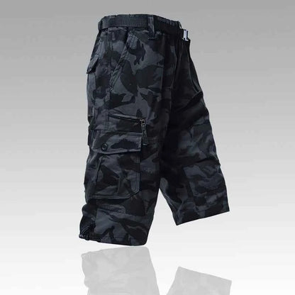 Men's Cargo Shorts Tactical Joggers Quick Dry Casual Relaxed Fit Straight Long Shorts High Quality Streetwear