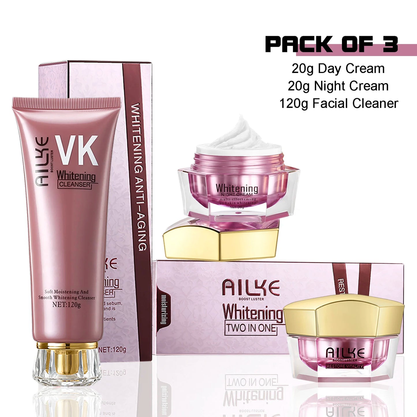 AILKE Face Cream With Hyaluronic Acid, Whitening Moisturizing Lifting Anti-aging, Women Sleeping Dry Korean Bleaching Skin Care