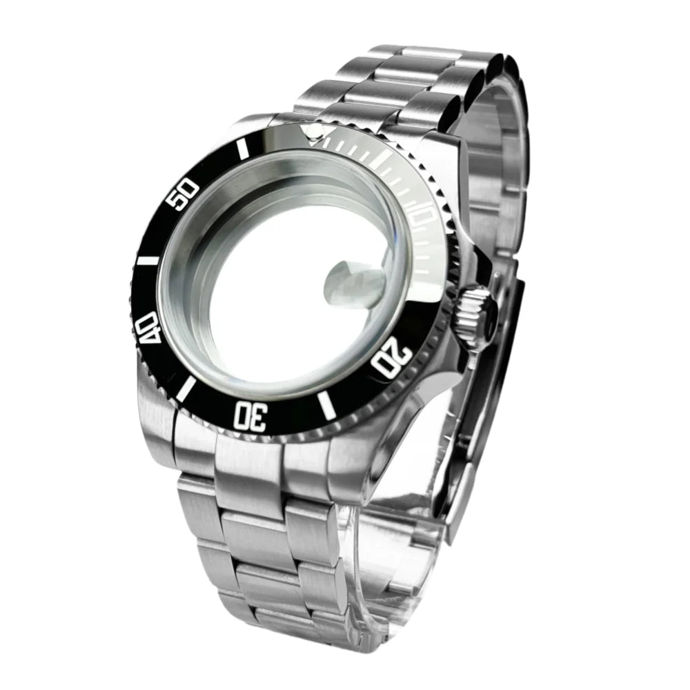 40mm 200m Waterproof NH34 NH35 NH36 Watch Case Accessories for Oyster Band SUB Watch Maker 120clicks BGW9 blue lume Bezel - AMULET RING STORE