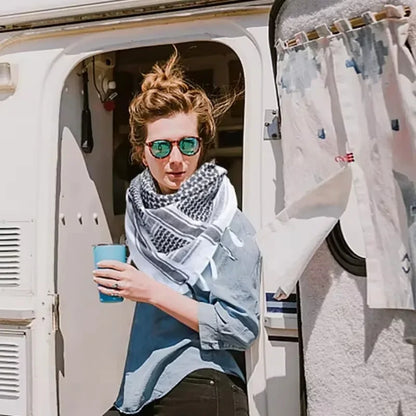 Keffiyeh Tactical Desert Scarf Wrap Shemagh Head Neck Arab Scarf Keffiyeh Scarf Wrap for Men And Women - AMULET RING STORE