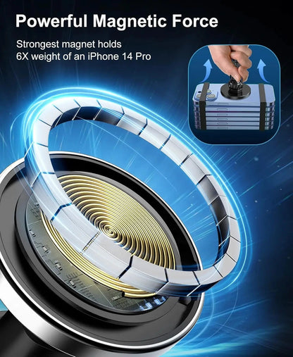UYUXIO Air Vent Fast Charging Car Mount Phone Holder with Magnet 15W Magnetic Wireless Car Charger for iPhone 16 15 14 13 12
