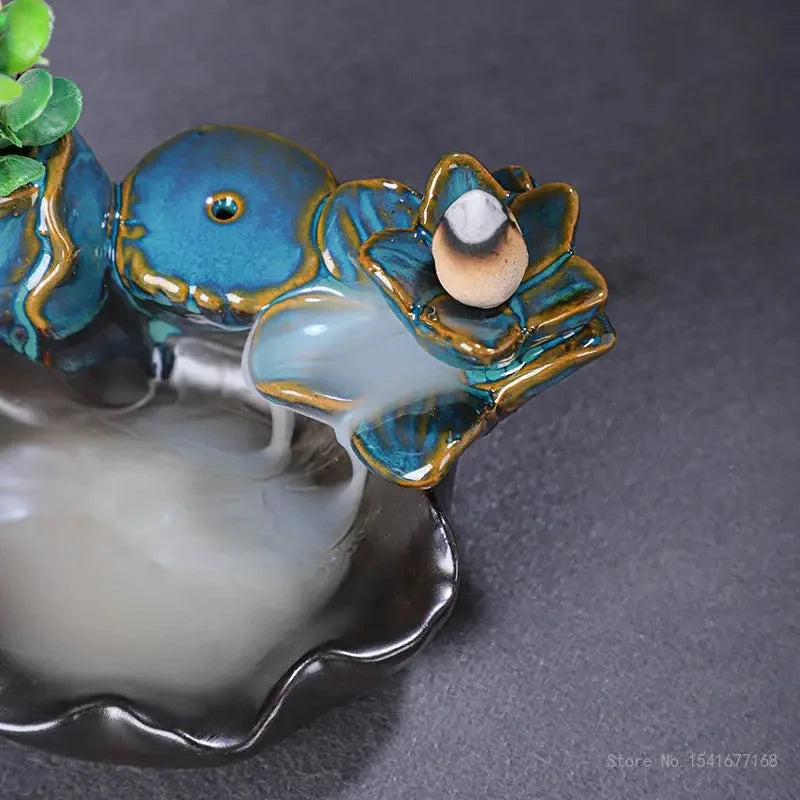 Backflow Incense Furnace, Aromatherapy Furnace, Hydroponic Cultivation of Green Plants, Home Religious Articles, Decor Line - AMULET RING STORE