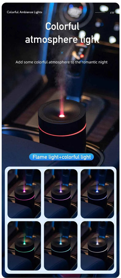 Colorful Car USB Mounted Diffuser Machine Mini Portable Automatic Spray Wireless Car Mounted Home Aromatherapy Humidifier