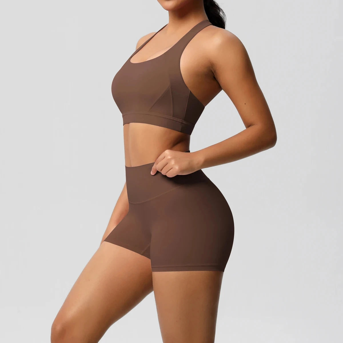 2PCS Yoga Set Nude Feeling Workout Sets Women Tracksuit Gym Push Up Fitness Running Workout Sportwear Sport Bra Leggings Suit