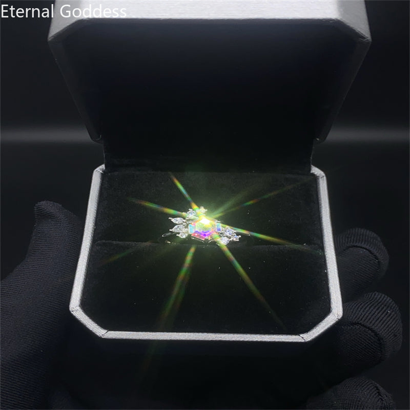 Natural Alexandrite Gemstone Ring for Women Solid 925 Sterling Silver Luxury for Engagement Bridal Gift Luxury Jewelry