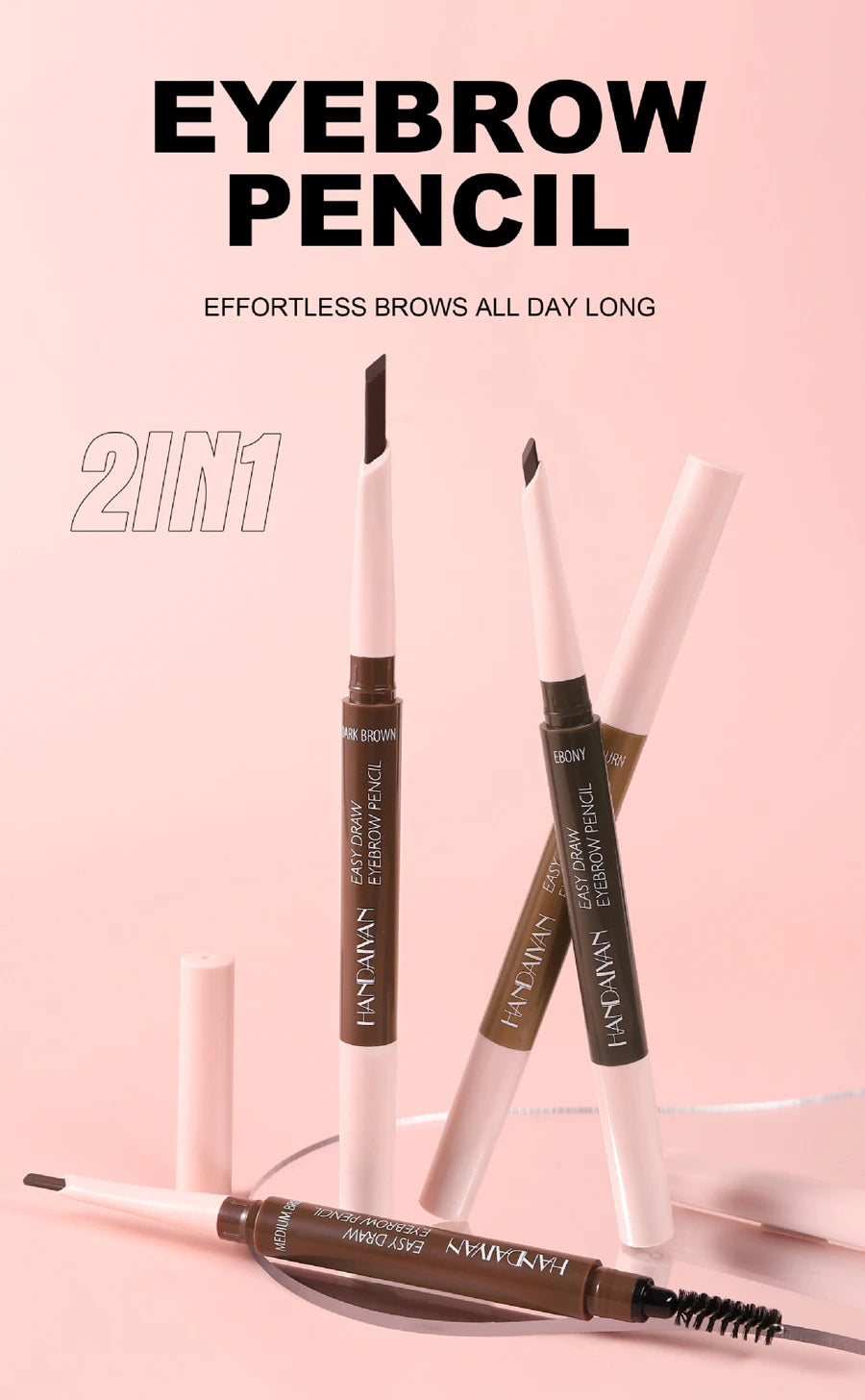 Eyebrow Cosmetics Pencil Waterproof Double-headed Eyebrow Tattoo Natural Long Lasting Makeup Paint Wild Eyebrow Pencil - AMULET RING STORE