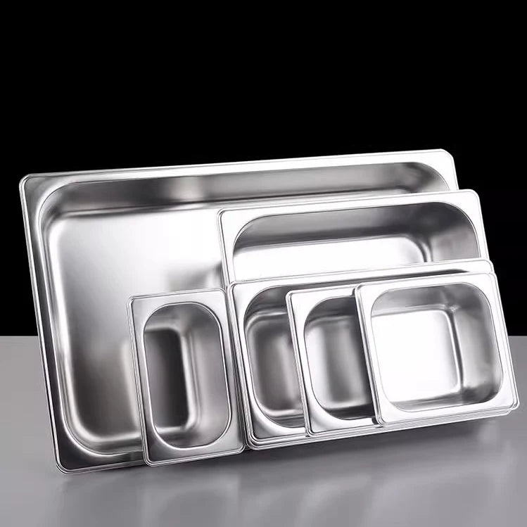 Stainl Steel Rectangular Covered Small Seasoning Box Food Container Thermal Rectangular Basin for Restaurant Kitchen - AMULET RING STORE