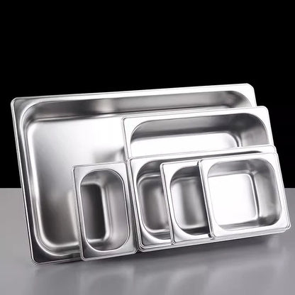 Stainl Steel Rectangular Covered Small Seasoning Box Food Container Thermal Rectangular Basin for Restaurant Kitchen - AMULET RING STORE