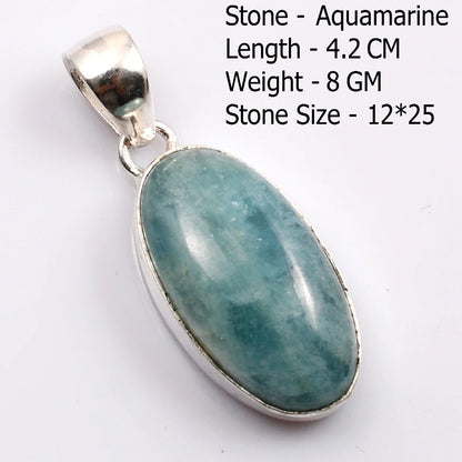Genuine  Amaquarine  Pendant Hand Made Women Jewelry gift