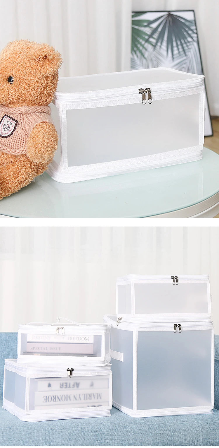 1Pcs Folding Large Capacity Quilt Clothes Storage Boxes Suit Coat Clothing Waterproof Dust-proof Bedroom Organizer Accessories - AMULET RING STORE