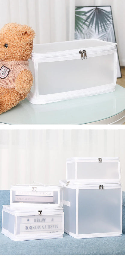 1Pcs Folding Large Capacity Quilt Clothes Storage Boxes Suit Coat Clothing Waterproof Dust-proof Bedroom Organizer Accessories - AMULET RING STORE