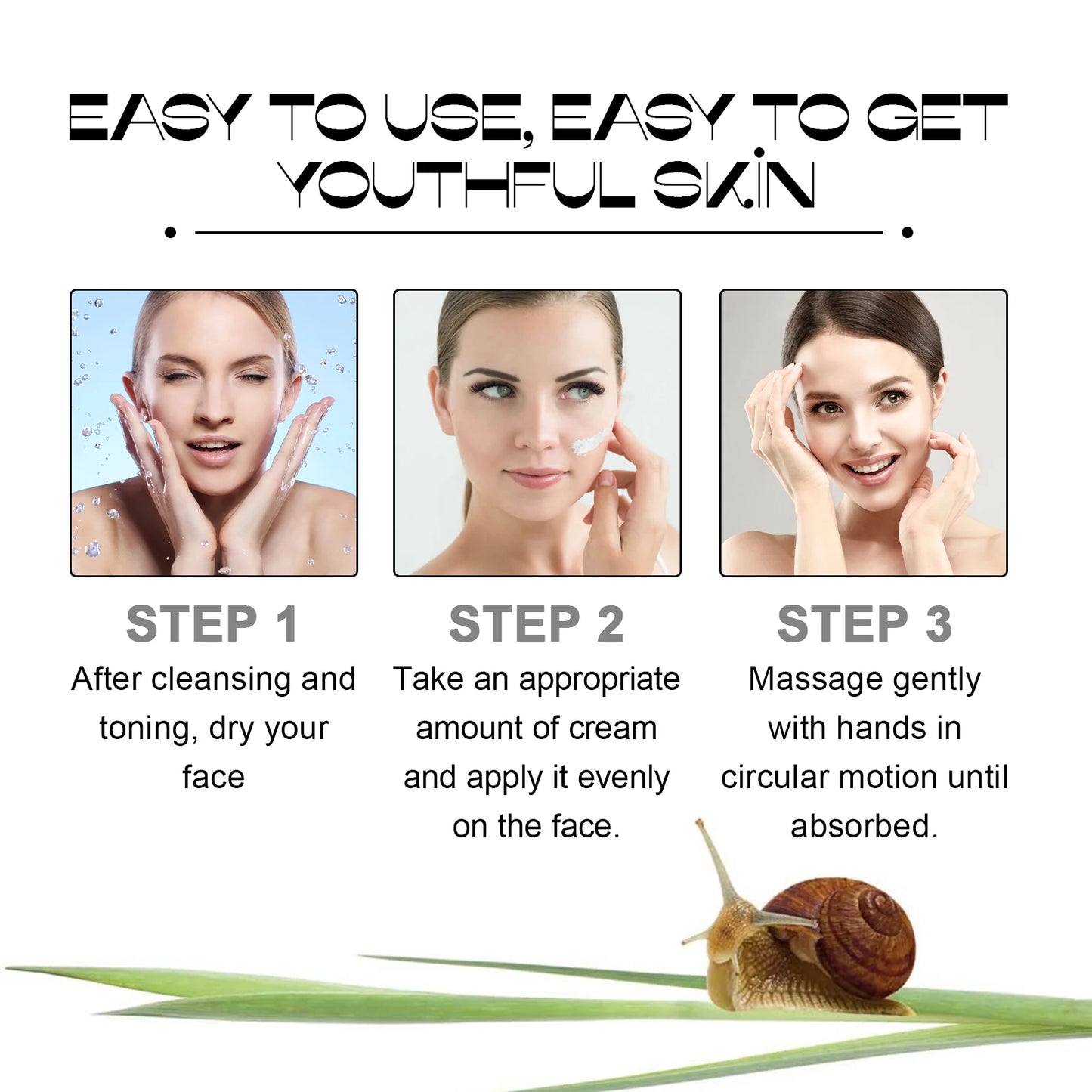 Ouhoe 96% Snail Mucin Skin Care Essence 92% Moisturizer Anti Aging Firming Facial Whitening Repair Dry Serum For Sensitive Skin