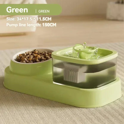 Auto Filter Mute 2-in-1 Pets Water Fountain USB Electric Cat Drinker Bowl Pet Feeder Recirculate Filtring Drinker for Cats Water - AMULET RING STORE