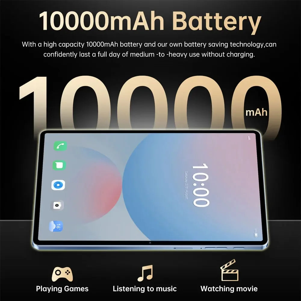Original Pad 7S Pro Tablets Global Edition 22GB+2TB Android 15 Tablet PC 5G Dual SIM 10000mAh 10.1" HD WiFi Gaming Kids Tab PC