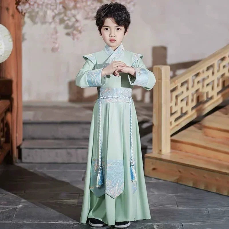 Long Sleeve Boy Hanfu Modern Dress Baby Cosplay Boys Outfit Ancient Stage Kids Clothing Vestidos Casual Children Chinese Costume