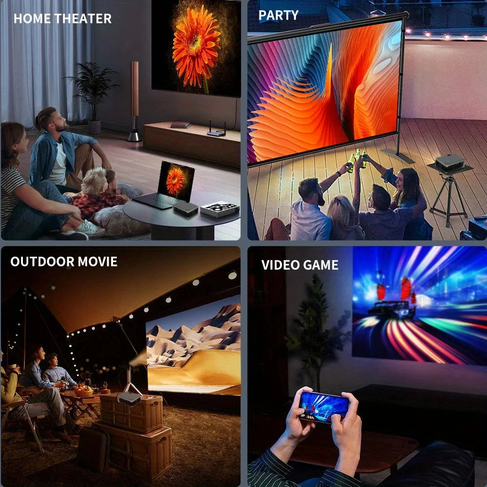 The YERSIDA A30C Wifi Mini Projector Cinema Syncs mobile phone with screen portable projector home supports 1080P movie projecto