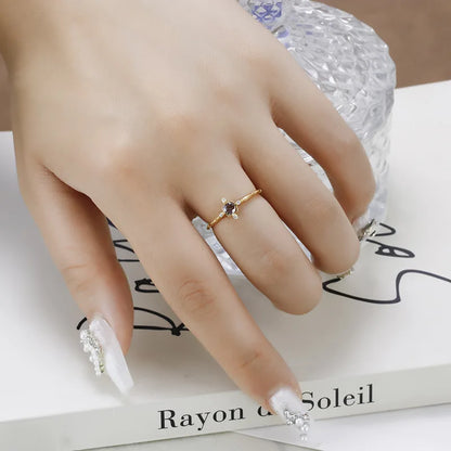 LAMOON Synthetic Blue Purple Alexandrite Ring For Women Pinky Knuckle Thin Rings 925 Sterling Silver Light Gold Vermeil Jewelry