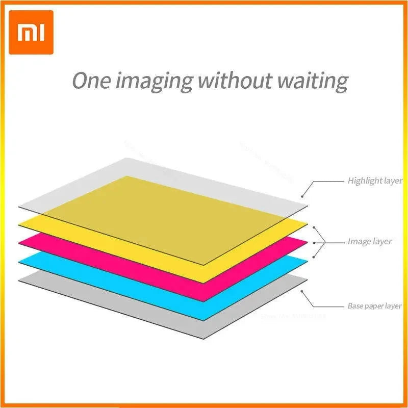 Original 100% Xiaomi ZINK Pocket Printer Paper Self-adhesive Photo Print 50pcs Sheets Xiaomi 3-inch Mini Pocket Photo Printer