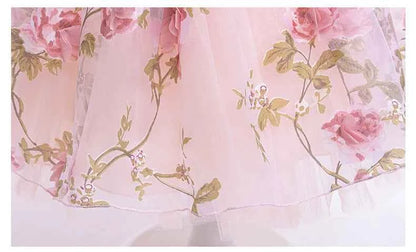 2024 Rose Girls Dress Summer Mesh Fashion Bow Little Princess Baby Dress Christmas Birthday Gifts 1 2 3 4 5 6 Years Kids Clothes