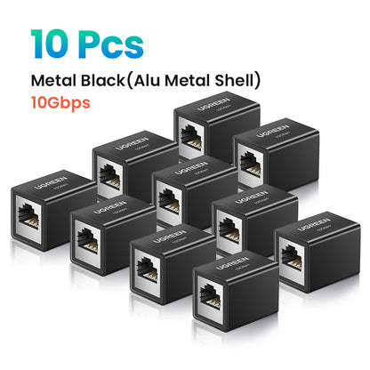 UGREEN RJ45 Connector 10Gbps Network Extender Extension for Cat8 Cat7 Cat6 Ethernet Cable Adapter Gigabit Female to Female