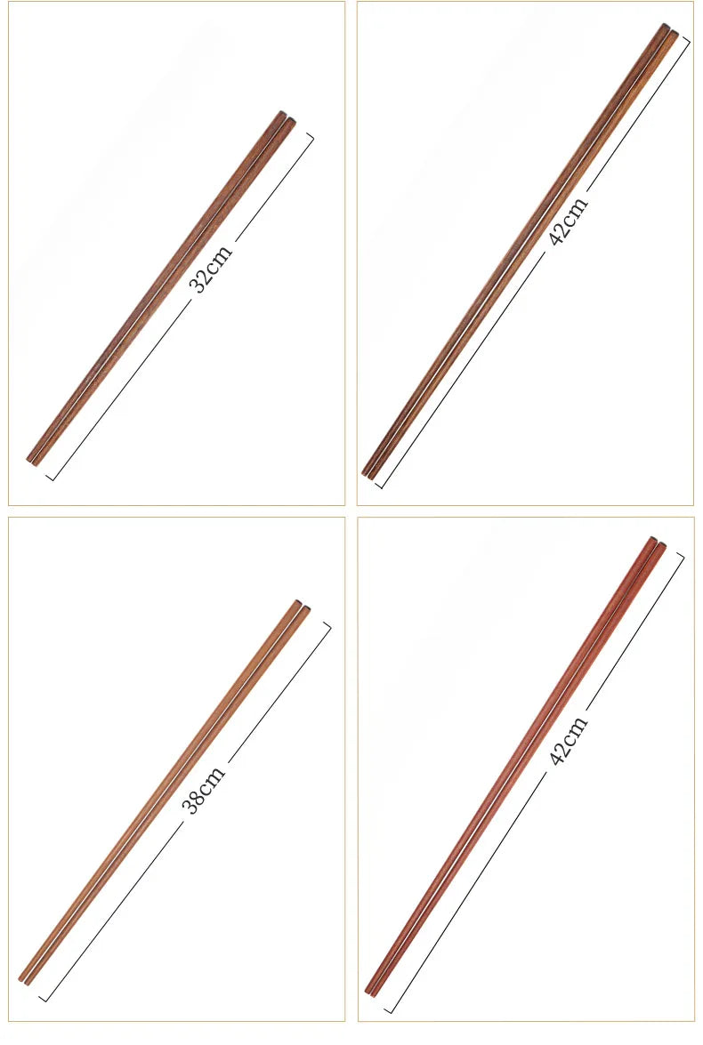 GIANXI 18CM/42CM Salad Hot Pot Chinese Chopsticks Chicken Wings Wood Fried BBQ Chopsticks Food Sushi Sticks Kitchen Bar Supplies - AMULET RING STORE