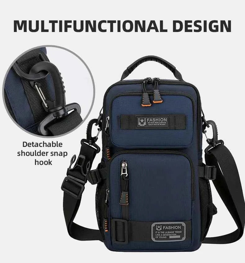 Male Multifunctional Sports Chest Bag Men's Lightweight Handbag  Multi Pockets Outdoor Hiking Climbing Cycling Crossbody Bags