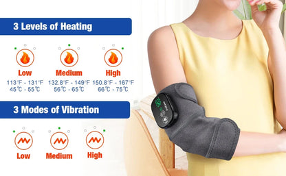 Electric Heating Heated Shoulder Brace Wrap Shoulder Massage Support Belt Strap with Adjustable of Heating - AMULET RING STORE