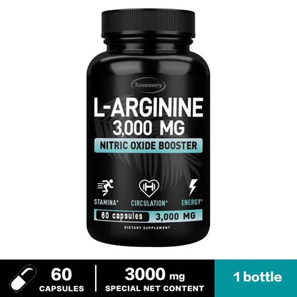 L-Arginine Supplement Boost Endurance -Increase for Energy, Strength,Vascular and Endurance Support During Exercise | Muscle Mas - AMULET RING STORE
