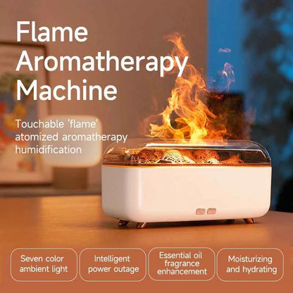 Flame Essential Oil Diffuser with Colorful Night Lights 300ML USB Home Ultrasonic Aromatherapy Fragrant Oil Humidifier Vaporizer