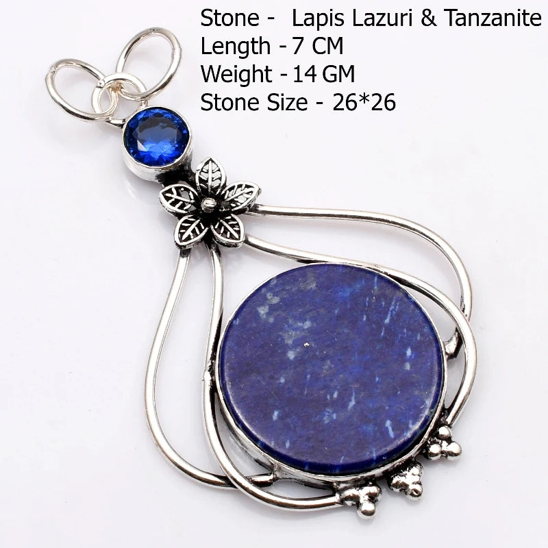 Genuine  Agate Labradorite Jasper Turquoise Rose Quartz Pendant