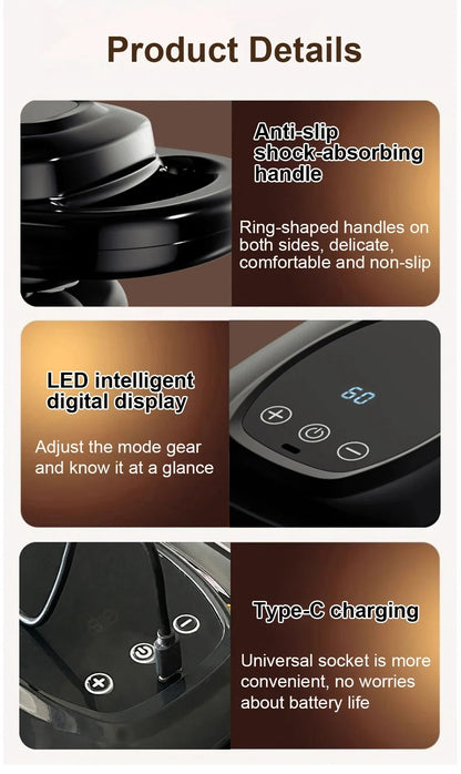 Fascia Gun Six Heads Massage Gun Deep Tissue Muscle Relaxation Body Neck Pain Relief Cervical Spine Massager