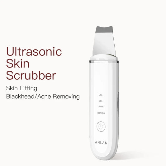 ANLAN Ultrasonic Skin Scrubber Deep Cleaning Peeling Shovel Limpiador Facial Skin Care Face Lifting Machine Ultrasonic Cleaner