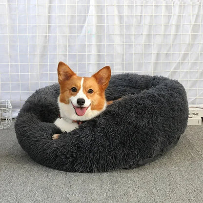 Round Cat Beds House Soft Long Plush Best Pet Dog Bed For Dogs Basket Pet Products Cushion Cat Bed Cat Mat Animals Sleeping Sofa - AMULET RING STORE