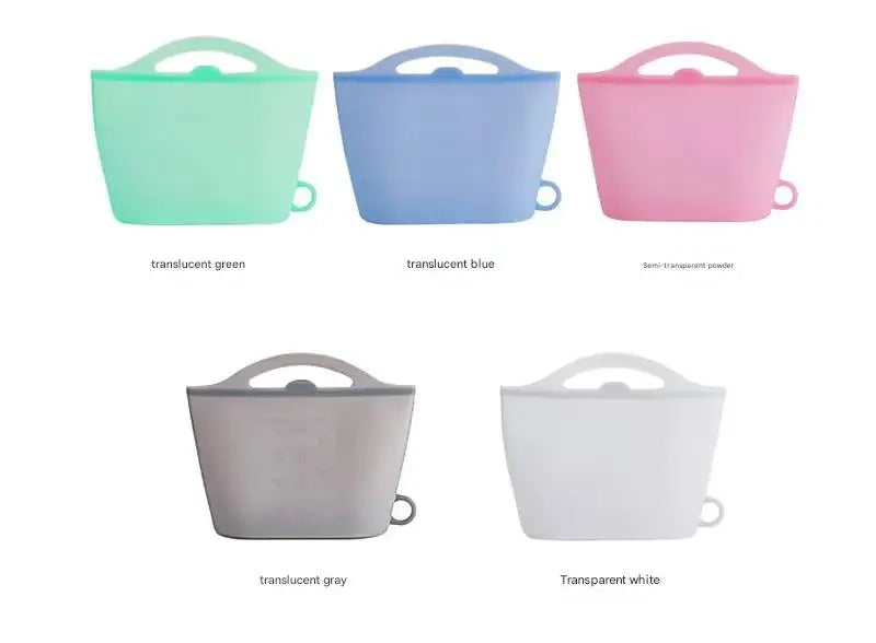 Silicone Zipper Bag,Reusable Multifunctional Fresh-keeping Storage Bag,Refrigerator Cooler Bags,Picnic Box(1000ml;1200ml) - AMULET RING STORE