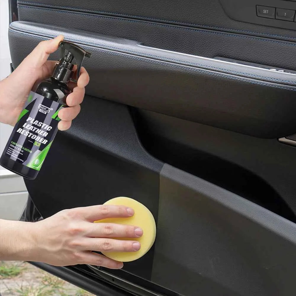 HGKJ S3 Car Plastic Restorer Liquid Leather Seat Restoration Coat Auto Interior Care Leather Renovator Conditioner Car Product