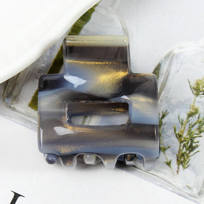 Bgffuy Leopard Korea Acetate Hollow Colorful Mini Hair Claws Crab Hair Clips for Child Girls Hairpins Hair Accessories Barrettes