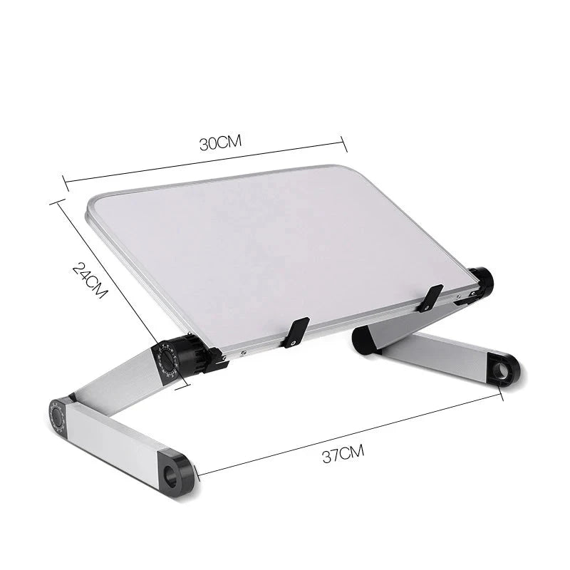 Portable Folding Holder Aluminum Alloy Laptop Stand Desk Bed Table Stand Notebook Computer Anti-Skid Bracket for 11-17 Inch - AMULET RING STORE