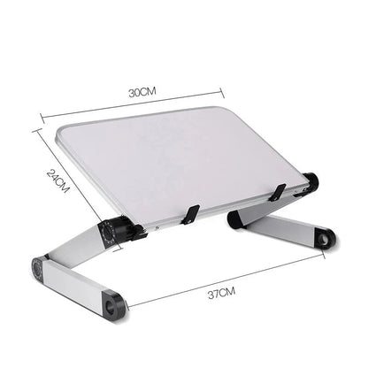 Portable Folding Holder Aluminum Alloy Laptop Stand Desk Bed Table Stand Notebook Computer Anti-Skid Bracket for 11-17 Inch - AMULET RING STORE
