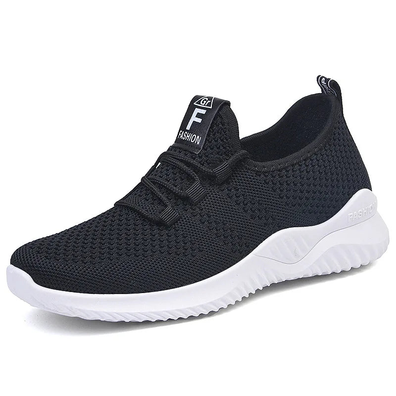 Women's shoes 2025 mesh breathable comfortable sports shoes soft sole lightweight fashion casual shoes - AMULET RING STORE
