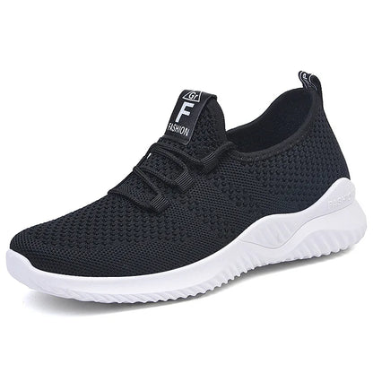 Women's shoes 2025 mesh breathable comfortable sports shoes soft sole lightweight fashion casual shoes - AMULET RING STORE