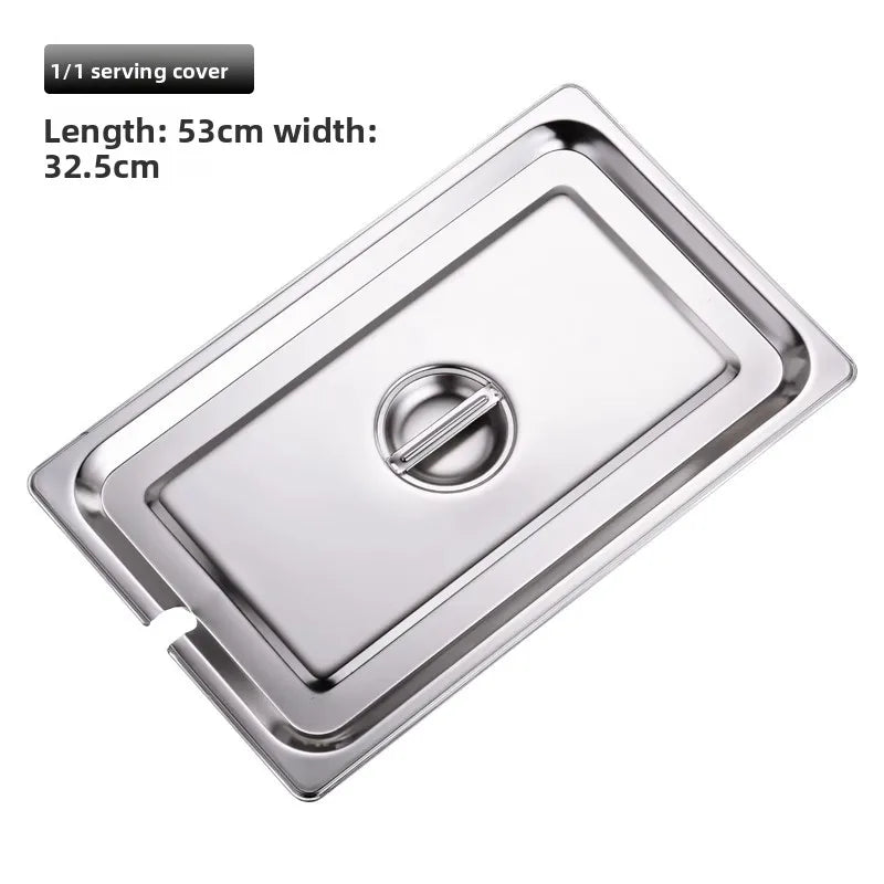 Stainl Steel Rectangular Covered Small Seasoning Box Food Container Thermal Rectangular Basin for Restaurant Kitchen - AMULET RING STORE