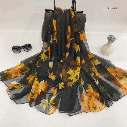 2025 Silk Scarf Women Hijab Pashmina Long Beach Stoles Shawl Wrap Headbands Spring Warm Scarves Bandana Ladies Neckscarf Foulard