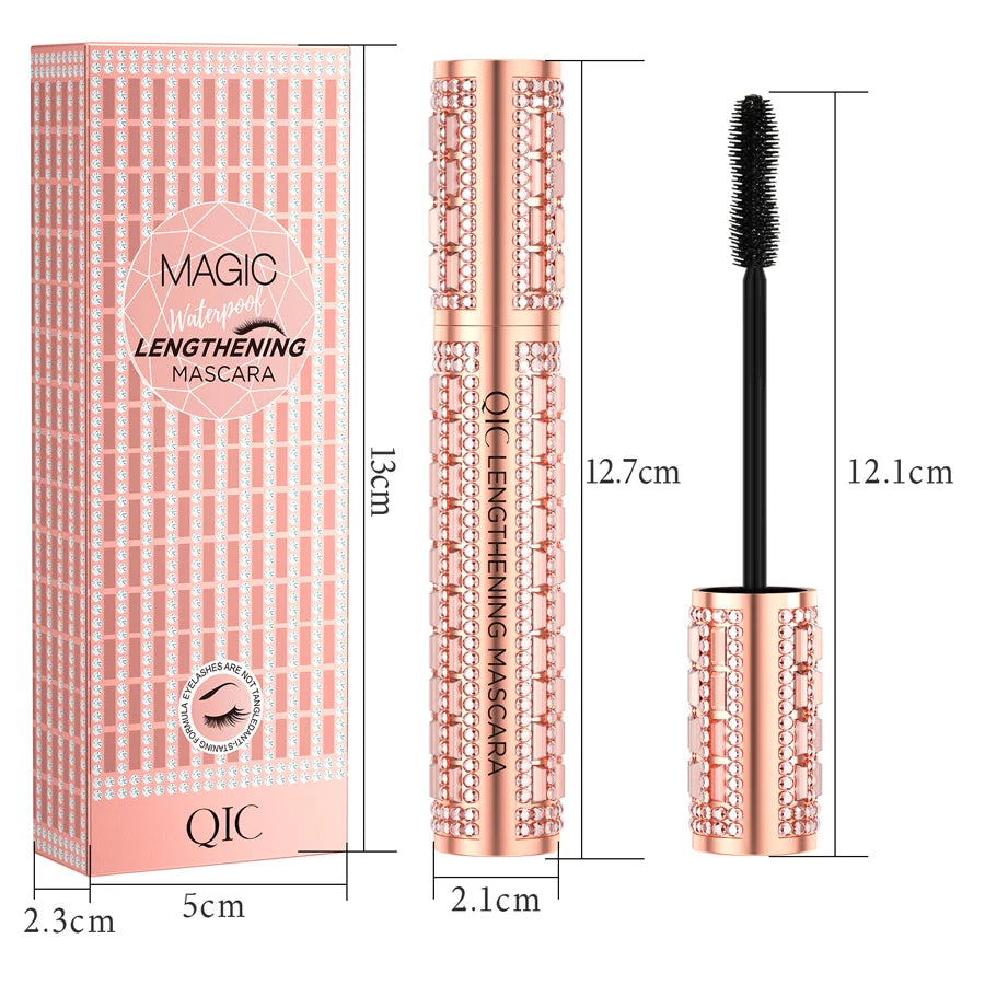 Waterproof 4D Diamond Shine Volume Curl Mascara Luxury Style Smudge-proof Eye Makeup for All Skin Types Eye Cosmetics - AMULET RING STORE