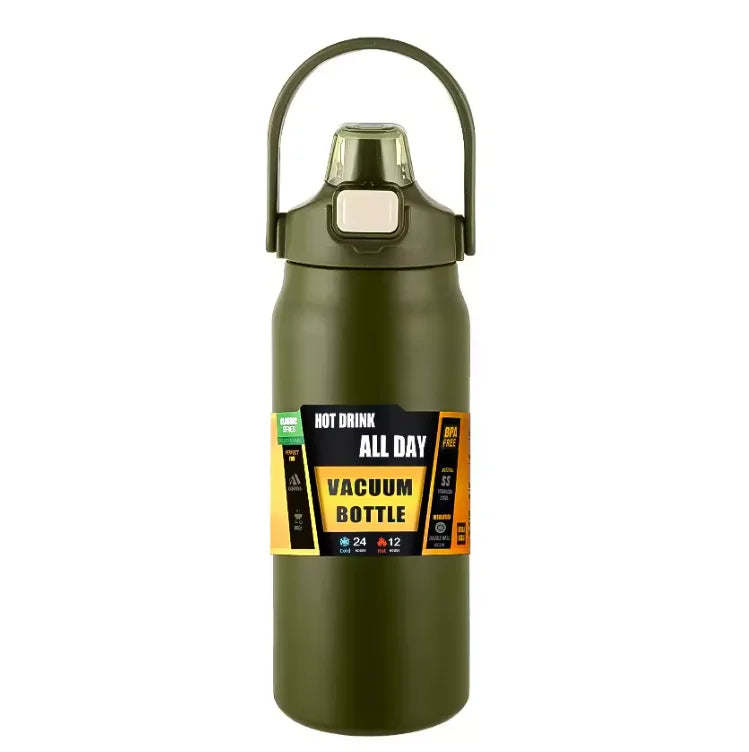 + Portable 304 SS Thermos, Large Capacity, Insulated to Hold Cold/Hot, Ideal for Sports, Hiking & Outdoor Trips - AMULET RING STORE